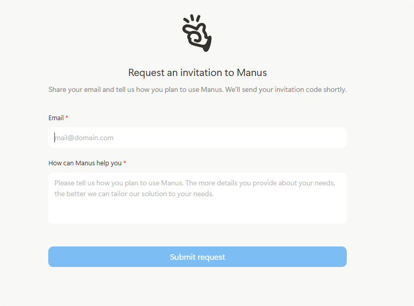 Manus邀请码申请教程